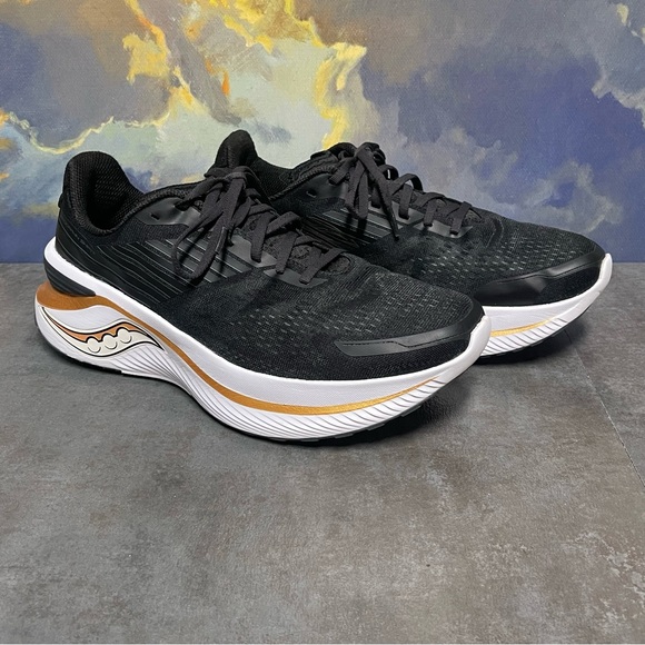 Saucony Endorphin Shift 3 S20813-10 Men's Black/Gold Running Shoes Size 11 - Picture 1 of 15